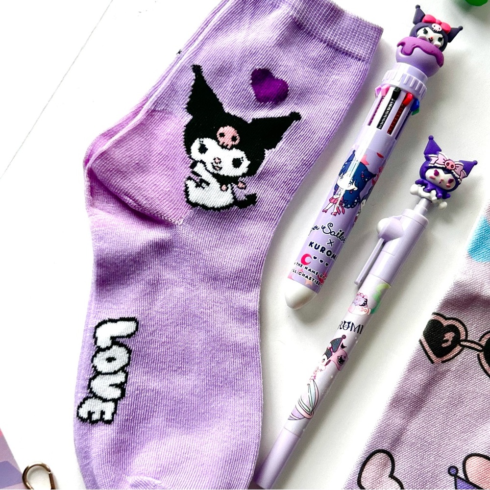 💜Kuromi Adorable 7-Piece Tote Bag Bundle - Picture 3 of 10